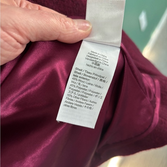 J. Crew Wine Lady Day Coat - Picture 5 of 7